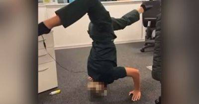 Ambulance bosses 'disappointed' at social media video appearing to show staff member doing headstands while at work - manchestereveningnews.co.uk - city Manchester - city Man