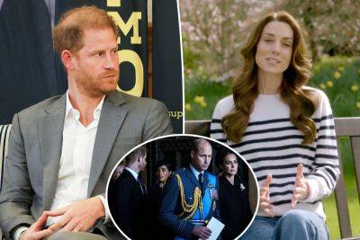 Harry Princeharry - Meghan Markle - Royal Family - prince Harry - Kate Middleton - prince William - Kensington Palace - Charles - Charles Iii III (Iii) - Prince Harry ‘hit hard’ by Kate Middleton cancer battle as she and William are ‘going through hell’ - nypost.com - Britain - city London - county Prince William