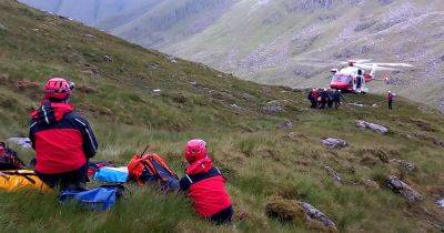 Hiker in 15m plunge from Munro airlifted to hospital with serious head injury - dailyrecord.co.uk - Scotland - county Highlands