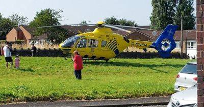 Air ambulance lands and church taped off as man found injured after reports of stabbing - manchestereveningnews.co.uk - city Manchester