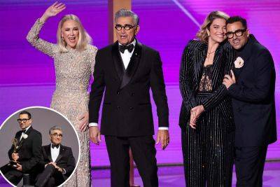 Emmy Awards - Annie Murphy - Dan Levy - Catherine Ohara - Emily Hampshire - Jesse Collins - Eugene Levy - The Rose family! ‘Schitt’s Creek’ cast reunites at Emmys 2024 thanks to hosts Dan and Eugene Levy - nypost.com - county Creek - city Eugene, county Levy - county Levy