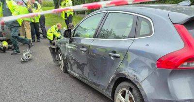 Two rushed to hospital after horror crash between car and lorry in Scots town - dailyrecord.co.uk - Scotland